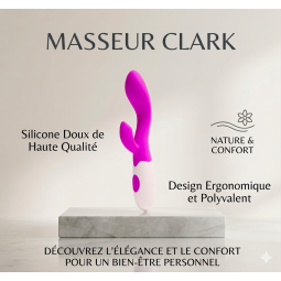 Masseur Clark Type Rabbit - Haute Qualité en Silicone Premium