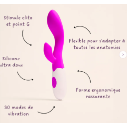 Masseur Clark Type Rabbit - Haute Qualité en Silicone Premium