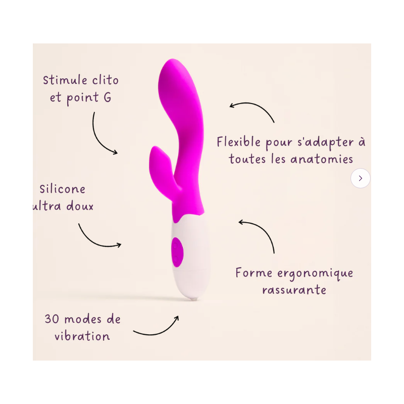 Masseur Clark Type Rabbit - Haute Qualité en Silicone Premium